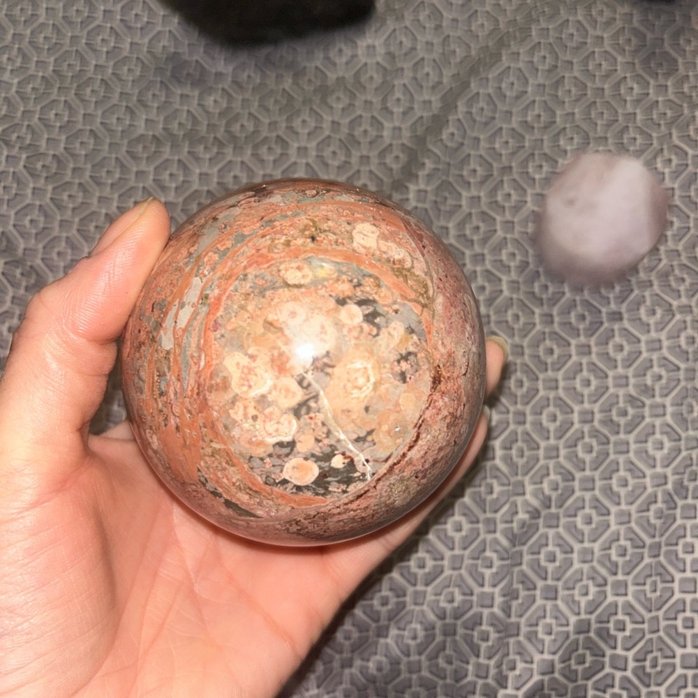 Large Fire Calcite Sphere